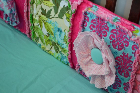 hot pink crib bumper