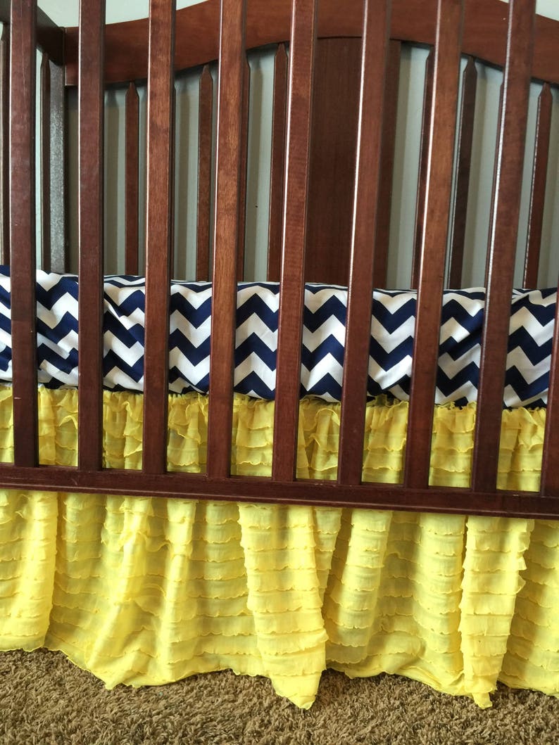 Yellow Ruffle Crib Skirt Baby Girl Nursery Bedding Etsy
