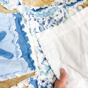 Baby Boy Quilt Nautical Crib Blanket Ocean Theme Newborn Gift Baby Shower Present Handmade Beach Quilt Blue Whale Bedding for Nursery