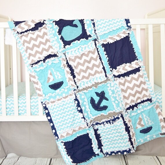 whale crib bedding