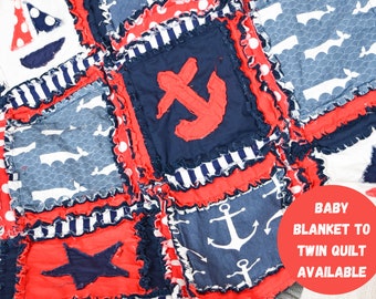 Homemade Coastal Quilts for Sale, Nautical Quilts, From Baby Blanket and Crib Sets to Twin Size Quilts for Boys