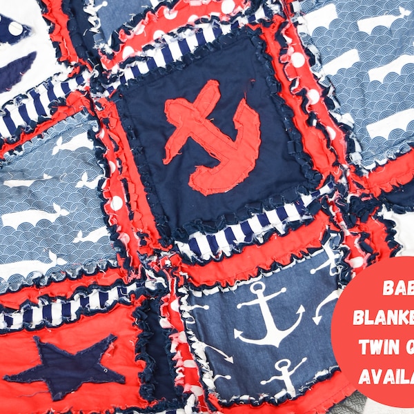 Homemade Coastal Quilts for Sale, Nautical Quilts, From Baby Blanket and Crib Sets to Twin Size Quilts for Boys