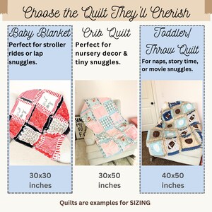 Floral Blanket Handmade Quilts for Sale, Baby Girl Rag Quilt, Baby Blanket to Queen Size Quilts, Baby Girl