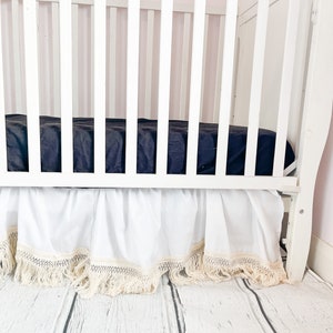Macrame outlet crib skirt