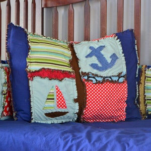 Rag Quilt Pillow Covers for Nursery, Bedroom, Christmas, or Living Room Decor image 10