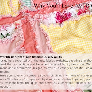 Flower Pink Crib Bedding Girl Baby Blanket, Baby Girl Rag Quilt, Homemade Quilts Baby Nursery Decor, Baby Girl image 7