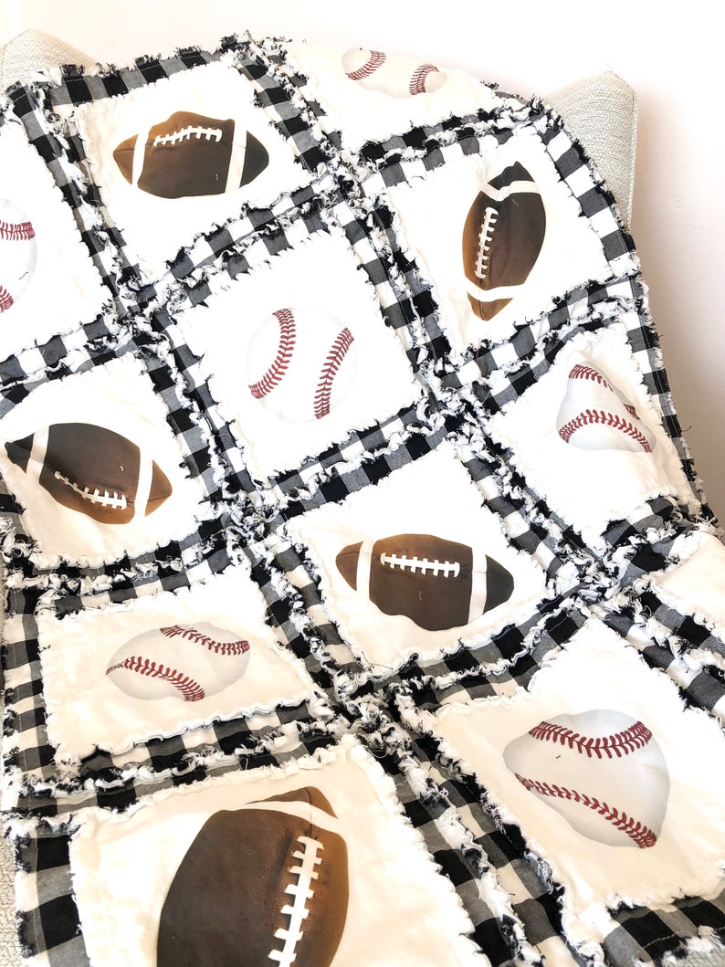 Baby Boy Quilt Black and White Homemade Quilts Baby Boy Etsy