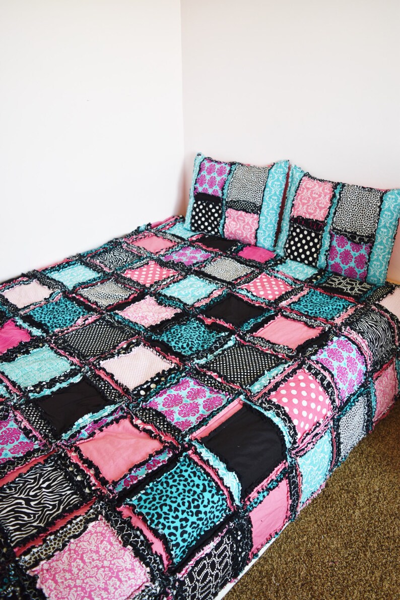 Zebra Bedding Paris Theme Bedroom Black Pink Turquoise