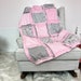 see more listings in the Pink & Gray Baby Quilts section