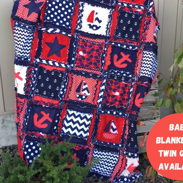 Homemade Coastal Quilts for Sale, Nautical Quilts, From Baby Blanket and Crib Sets to Twin Size Quilts for Boys