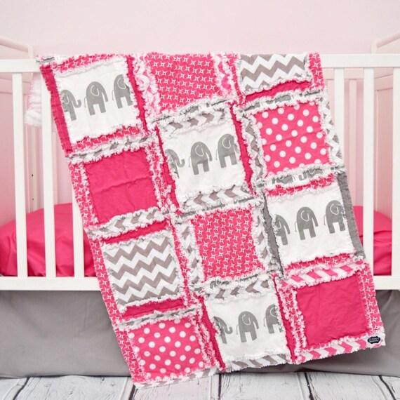 Elephant Baby Girl Crib Bedding For Safari Jungle Themed Etsy