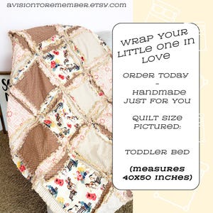 Western Baby Girl Blanket | Mauve Pink & Brown Buckaroo Blanket | Floral Patchwork Bedding Gift Idea