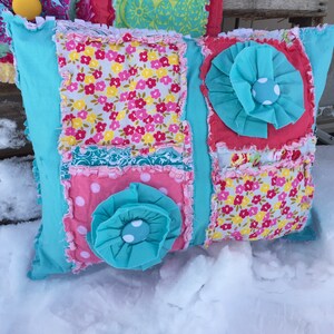 Rag Quilt Pillow Covers for Nursery, Bedroom, Christmas, or Living Room Decor image 4