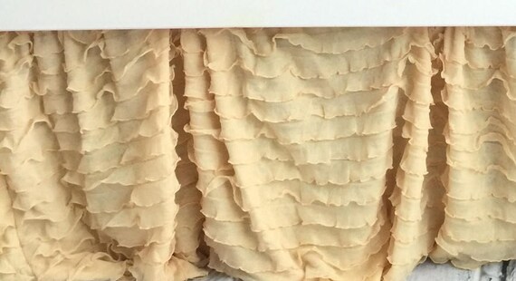 Gold Valance Gold Ruffle Curtains Gold Curtain Kitchen Etsy