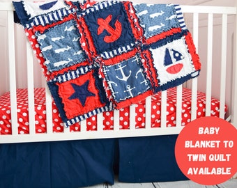 Homemade Coastal Quilts for Sale, Nautical Quilts, From Baby Blanket and Crib Sets to Twin Size Quilts for Boys