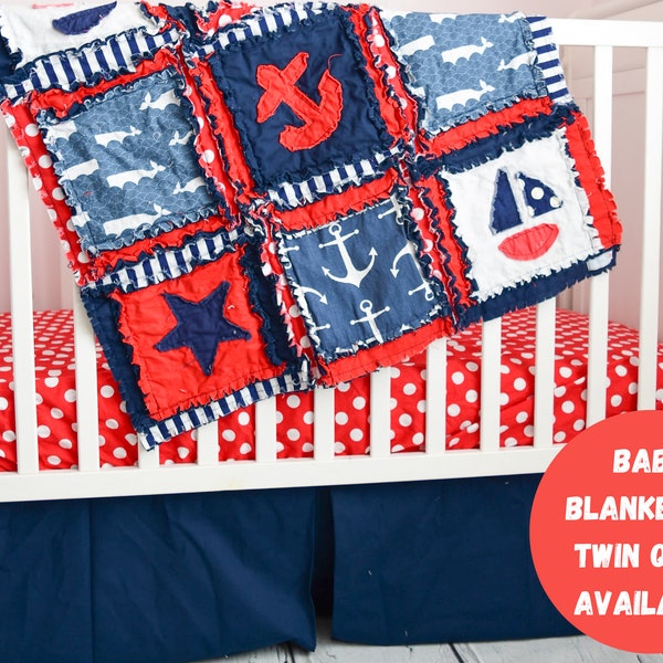 Homemade Coastal Quilts for Sale, Nautical Quilts, From Baby Blanket and Crib Sets to Twin Size Quilts for Boys