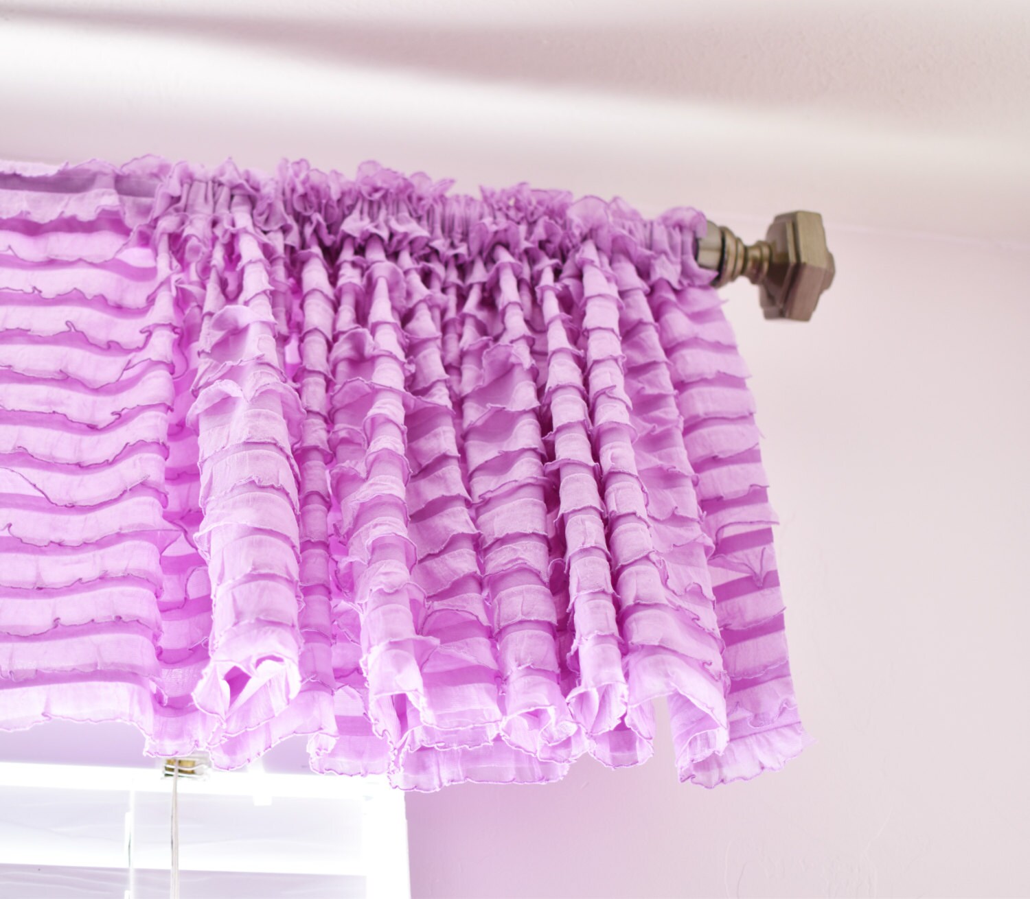 Purple Valance 13'' Valance Ruffled Window Etsy