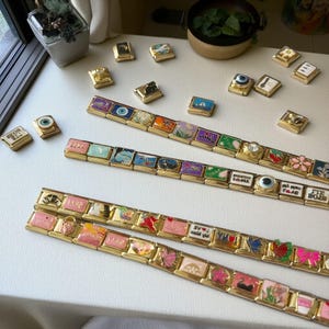 Italian vintage bracelets, Italian charm bracelet, Italian bracelet, couple bracelets, custom Italian bracelets, Italian gold bracelets