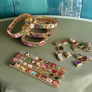 Italian vintage bracelets, Italian charm bracelet, Italian bracelet, couple bracelets, custom Italian bracelets, Italian gold bracelets