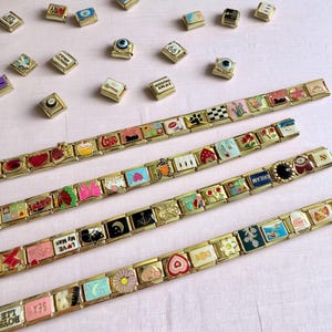 Italian vintage bracelets, Italian charm bracelet, Italian bracelet, couple bracelets, custom Italian bracelets, Italian gold bracelets