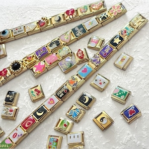 Italian vintage bracelets, Italian charm bracelet, Italian bracelet, couple bracelets, custom Italian bracelets, Italian gold bracelets