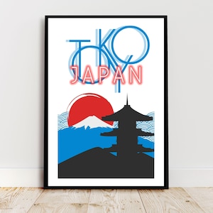 japan art print, tokyo art print, travel digital art, tokyo art, japan art, japan wall art, travel print, home decor, printable wall art