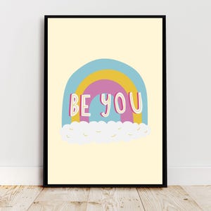 rainbow art print, nursery decor, kids decor art, gifts for kids, printable art, digital download, quote art print, rainbow digital print