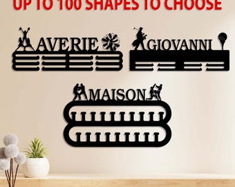 Medal Holder Custom Text, Images, Medal Rack 12 Rungs for Medals & Ribbons,Medal Hanger Medal Display Award Display Christmas Gift Xmas Gift