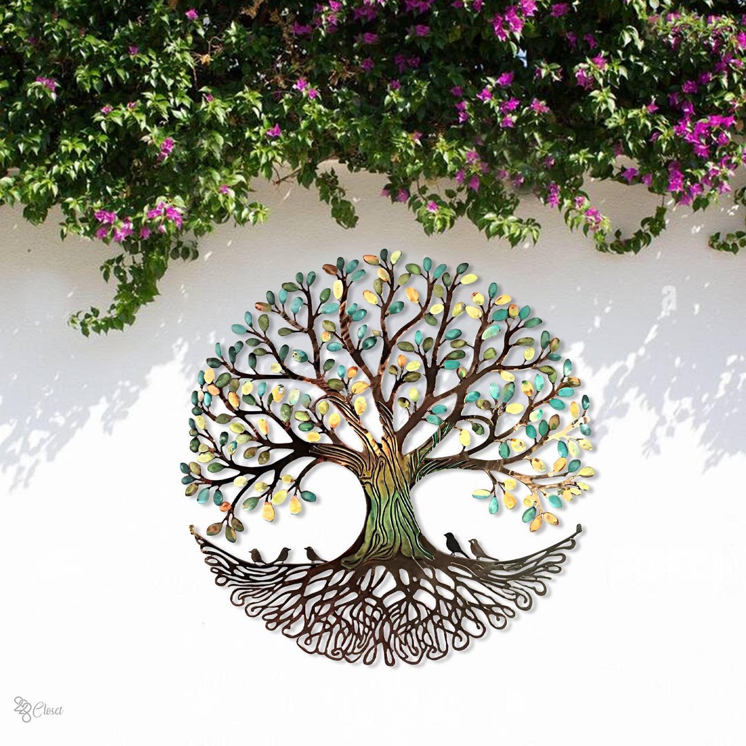 Metal Tree of Life Wall Art: Large Tree Wall Decor Nature Rustic Home ...