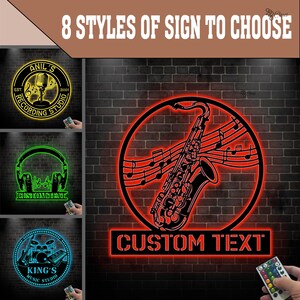 Personalized Music Room Decor, Custom Guitar Wall Art LED Lights, Musician Name Sign,Musician Gift,Musical Instruments Sign,Music Lover Gift