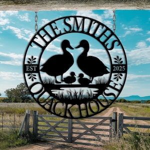 Custom Duck Farm Sign, Custom Quack House Decor, Lake House Metal Sign, Duck Shack Sign, Farmhouse Sign, Quack Shack Sign, Duck Pond Decor