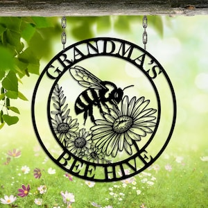 Custom Honey Bee Metal Wall, Personalized Bee Farm Sign, Custom Bee Farm Sign, Gift for Bee Lover, Bee Hive Decor, Gift for farm, Home Decor