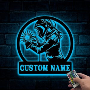 Personalized Welder Women Sign, Welding Metal Sign Welder Metal Sign, Mechanic Worker Gift, Welder Workshop Sign Custom Workshop Decor