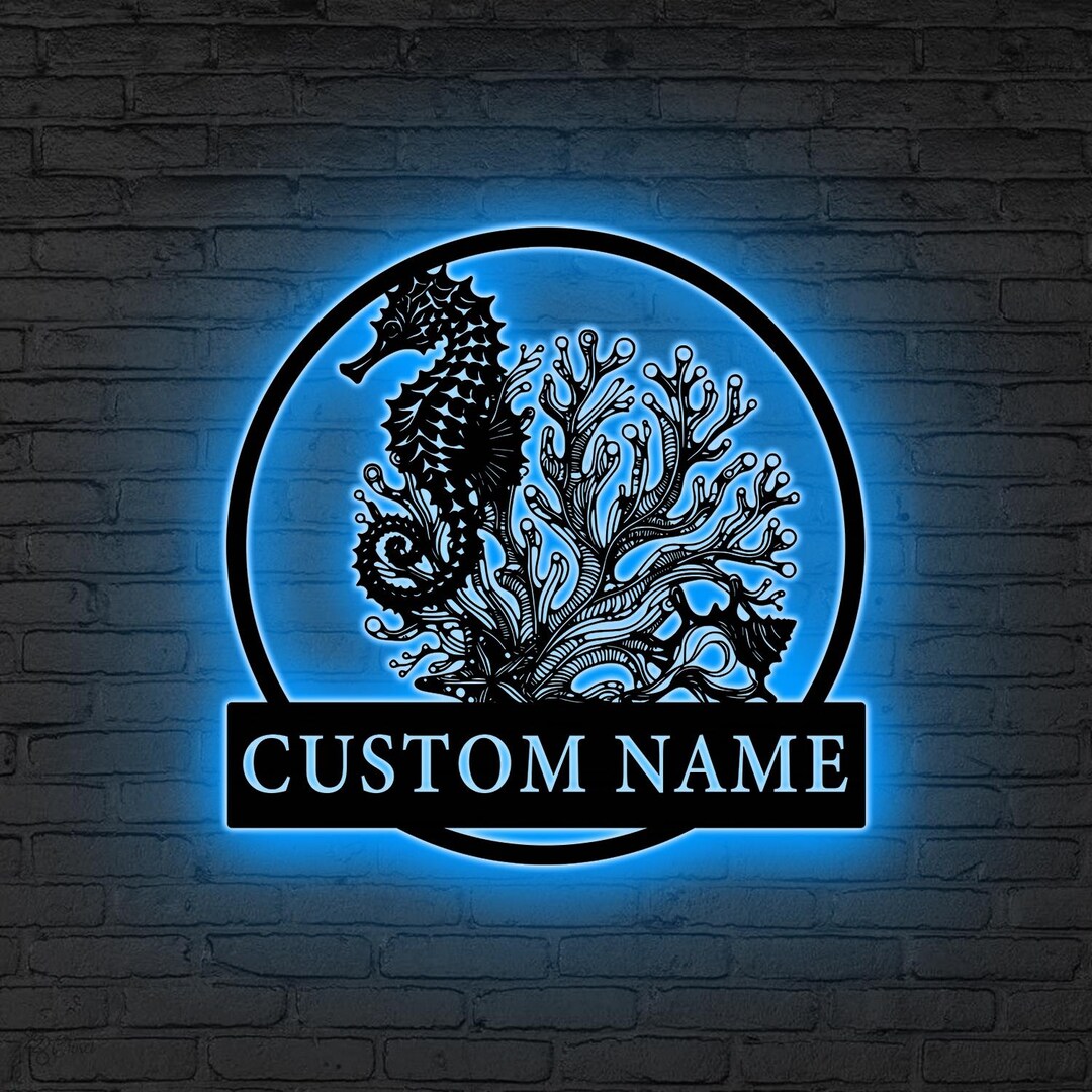Personalized Fish Reef Metal Sign Home Decor, Custom Aquarium Reef ...