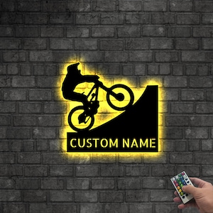 Custom Mountain Bike Metal Sign,Mountain Bicycle Biking Metal Wall Art,Personalized Biker Name Sign,Biker Gift Home Decor,Bike Rider Gift