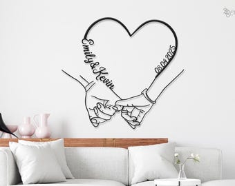 Benutzerdefinierte Paare Zeichen Paar Geschenk, Hochzeitsgeschenk, Liebhaber Herz Zeichen, Hochzeitsdeko, Jahrestag Geschenk, Familie Name Zeichen, Hochzeitsdeko