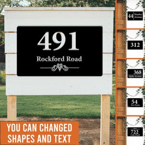 Custom House Number Sign, Personalized Address Plaque for Home, Elegant House Number Sign, Gift for family, Housewarming gift, Home decor