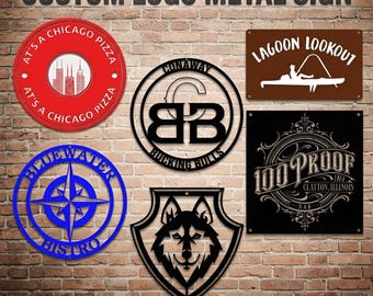 Custom Business Logo Metal Sign, Personalize Your Own Design Metal Sign, Wall Decor for Business, Home, Office, Storefront,Personalized Gift