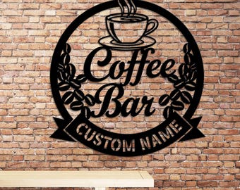 Enseigne de café personnalisée pour décoration de
