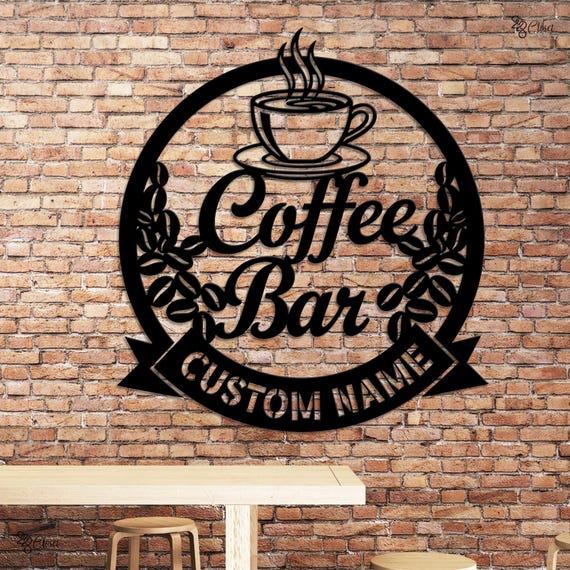 Panneau de menu de café - Décoration de bar à café - Panneau en métal - Inscription « Know Your Coffee Coffee » - Décoration murale - 20,3 x 30,5 cm