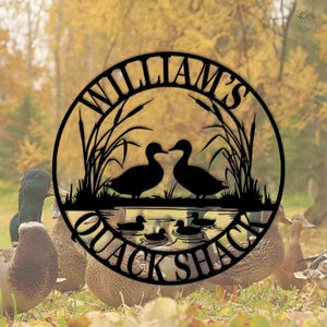 Custom Duck House Metal Sign, Quack Shack Personalized, Quack Shack Duck Sign, Gift for Bird Lover, Duck Metal sign, Duck coop sign,Mom gift
