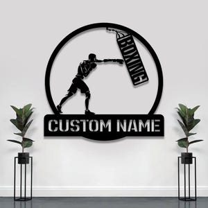 Custom Boxing Metal Sign, Gym Sign, Boxer Name Sign, Personalized Boxing Club Name Metal, Boxing Lover, Gift For Him, Boxer Gift, Dad Gift