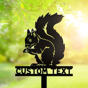 Personalized Squirrel Memorial Sign With Stake,,Custom Garden Sign, Yard Sign Garden Decor,Squirrel Decor,Squirrel Lover Gift,Pet loss