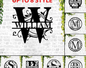 Custom Monogram Sign, Personalized Last Name Metal, Wedding Gift, Personalized Family Initial Sign, Elegant Monogram, Home decor,Family sign