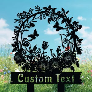 Custom Metal Garden Sign Wall, Personalized  Garden Name Sign, Lawn Signs, Yard Sign, Yard Decor Garden Decor, Gift for Grandpa Gift for mom