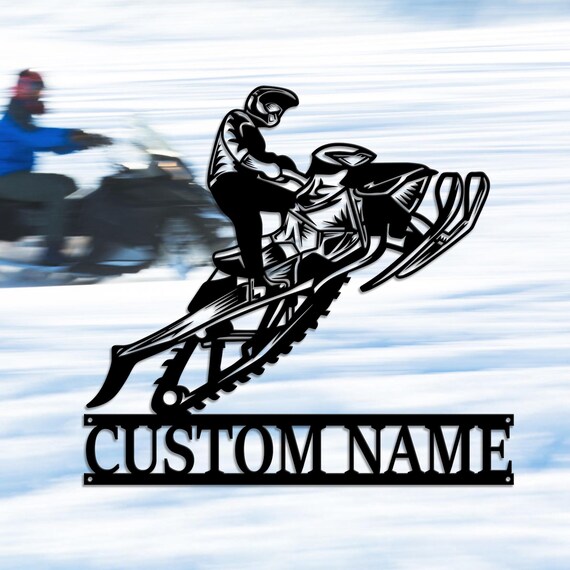 Custom Snowmobile Metal Wall Art LED Lights , Personalized Ski-doo