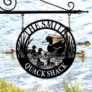 Personalized Duck Farm Sign, Custom Quack House Decor, Lake House Metal Sign,Duck Shack Sign,Farmhouse Sign,Quack Shack Sign,Duck Pond Decor