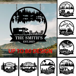 Personalized Your Own Camping Sign, Metal Campsite Stake, Camper Decor, Campfire Sign, Yard Decor, Camp Name Sign, RV Decor, Outdoor Decor