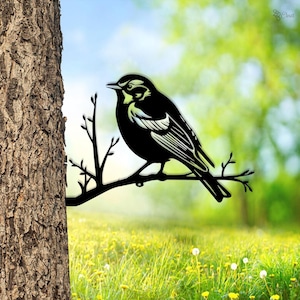 Bird Metal Art for Tree, Garden Bird Metal Sign, Wildlife bird art, Forest bird decor, Gift for family, Bird lover gift, Nature wall decor