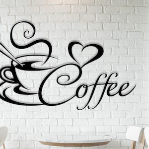 Coffee Bar Sign, Coffee Wall Art, Coffee Metal Wall Art, Kitchen Decoration, Wall Hanging, Coffee Lover Gift, Coffee Bar Decor, Coffee Sign